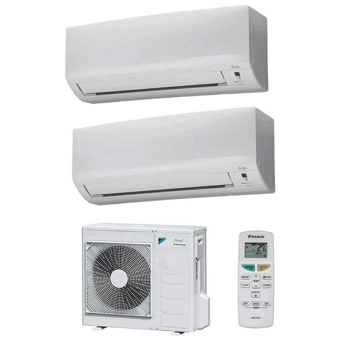 Daikin Serie Ecoplus Siesta Condizionatore Fisso Dual Split Inverter Unita' esterna + 2 Unita' interne 9.000+9.000 Btu-h Classe energetica A++-A++ Gas R32 CLASSIC 2AMXF40A + 2 ATXF25A