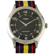 Timex Orologio al Quarzo WHITNEY VILLAGE Quadrante Nero Cinturino Blu-Rosso-Giallo Resistente all'Acqua fino a 50 M