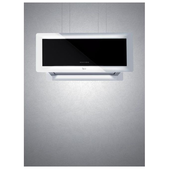 Baraldi 01MTP090ST80 Cappa Sospesa Metropolis Classe energetica A 4 Velocita' Comandi da Remoto con Telecomando e Smartphone 90 cm Inox-Nero