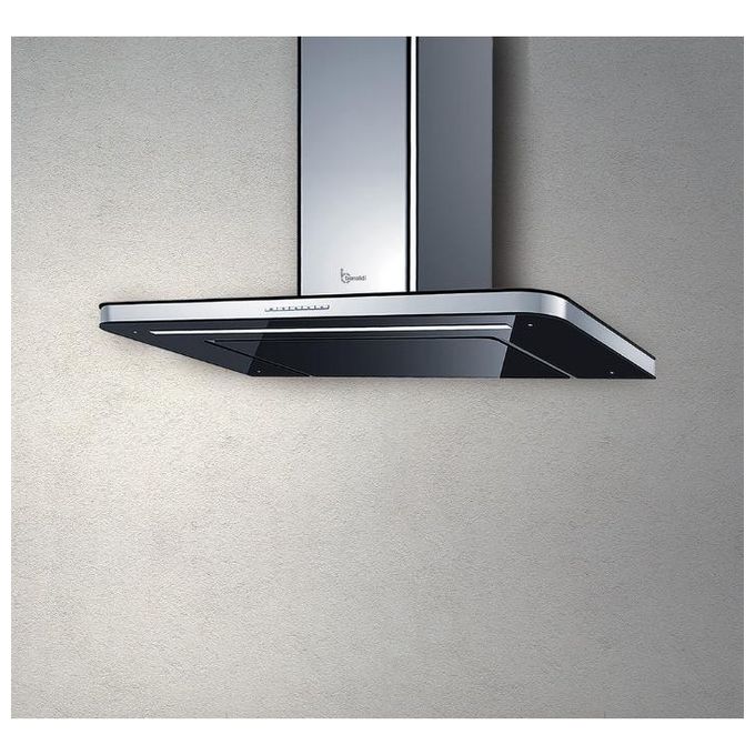 Baraldi 01STV090STB80 Cappa a Parete Stivia Classe energetica A 4 Velocita' Touch Control 90 cm Nera-Inox