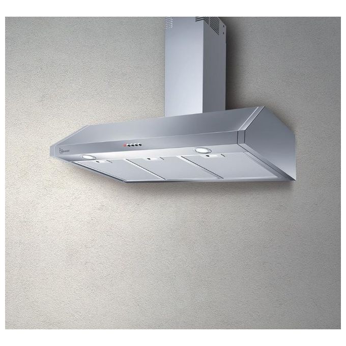 Baraldi 01RETTA090IST70 Cappa a Parete Retta classe energetica A 3 Velocita' Aspirante o Filtrante 90 cm Inox