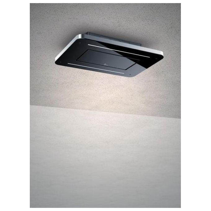 Baraldi 01STVFR090STB90 Cappa da Soffitto Stivia Free Classe energetica A 4 Velocita' Comandi da Remoto con Telecomando e Smartphone 90 cm Nero