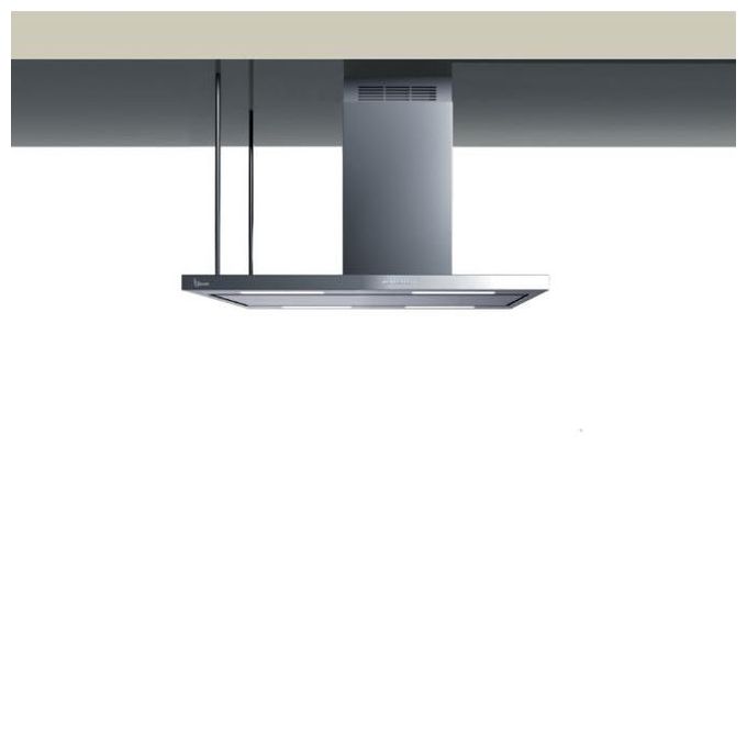 Baraldi 01ELEIS116STDX80 Cappa a Isola Elea con Camino a Destra Classe energetica A 4 Velocita' 116 cm Inox