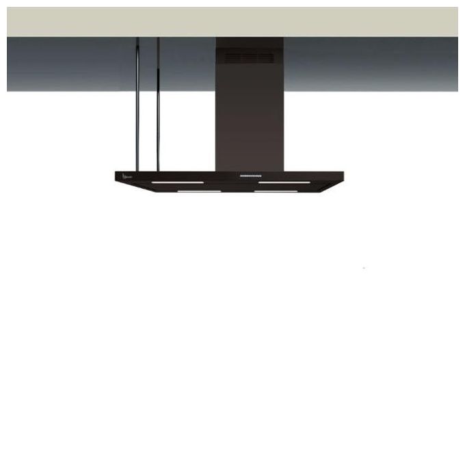 Baraldi 01ELEIS116BLDX80 Cappa a Isola Elea con Camino a Destra Classe energetica A 4 Velocita' 116 cm Nero