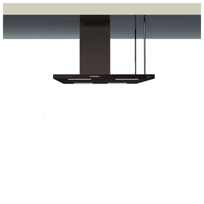 Baraldi 01ELEIS116BLSX80 Cappa a Isola Elea con Camino a Sinistra Classe energetica A 4 Velocita 116 cm Nero