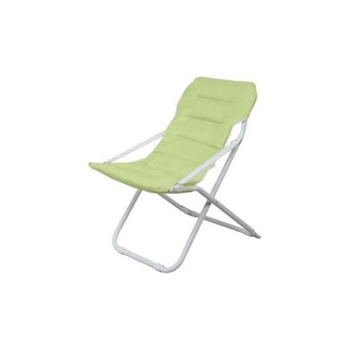 YEPPON Sdraio Poltrona da esterno Imbottita Verde Mela  Ideale per il Relax all Aperto con Comfort e Stile