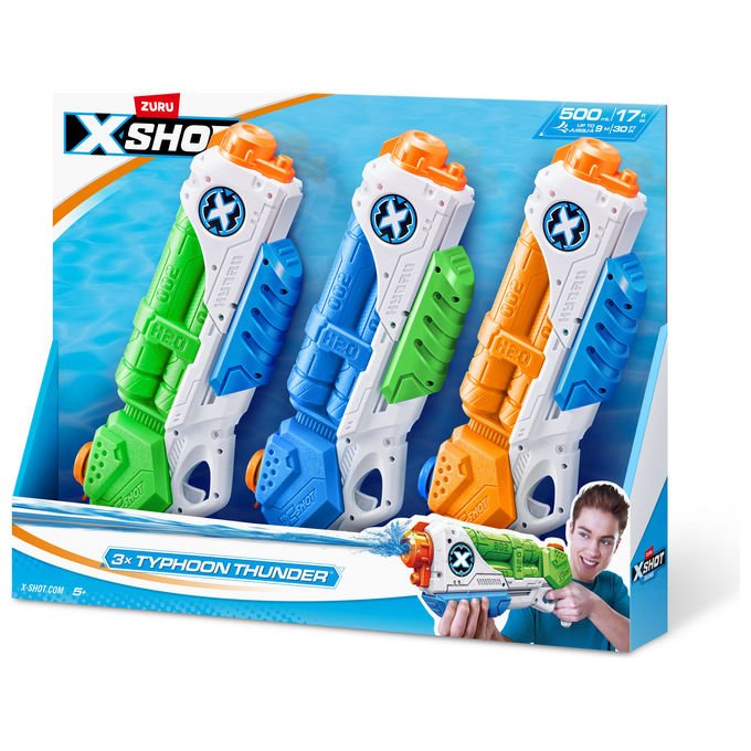 XShot, Typhoon Thunder, 3 Pistole ad Acqua, Gittata 5 Metri
