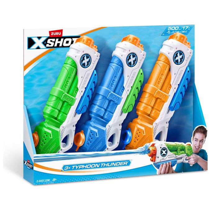 XShot, Typhoon Thunder, 3 Pistole ad Acqua, Gittata 5 Metri
