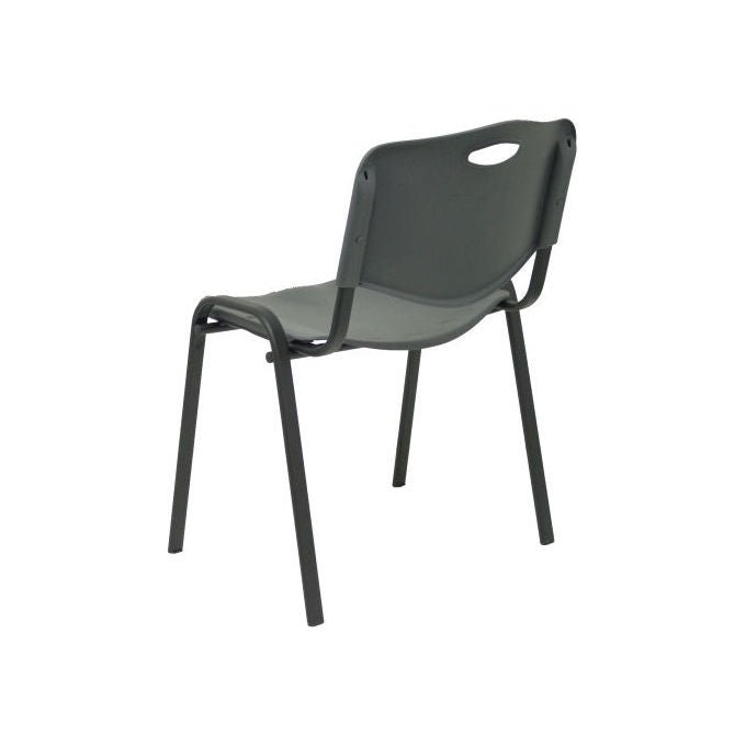 Piqueras y Crespo PACK226PTNI600 Robledo Confezione 2 Sedie Confidente Ergonomiche Impilabili Struttura Nera colore Grigio