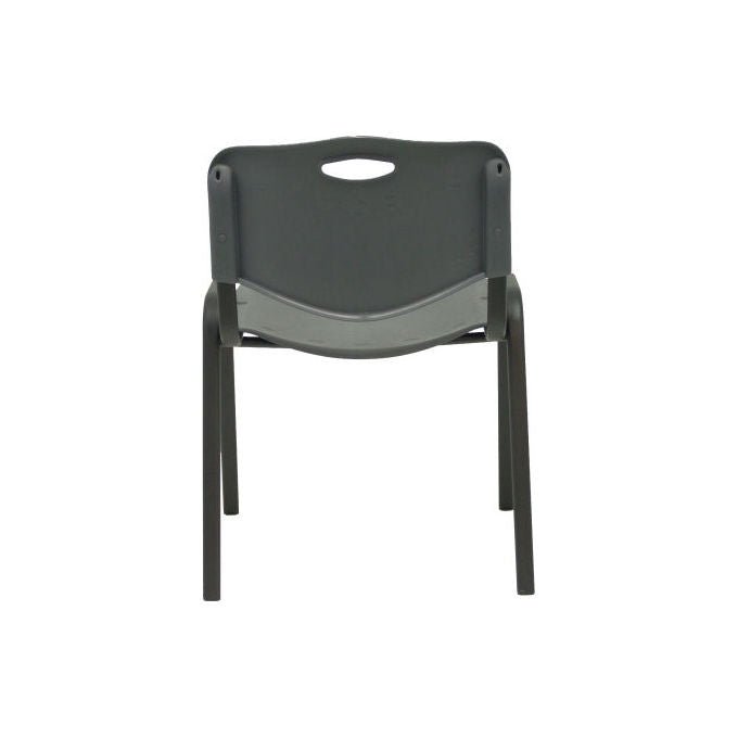 Piqueras y Crespo PACK226PTNI600 Robledo Confezione 2 Sedie Confidente Ergonomiche Impilabili Struttura Nera colore Grigio