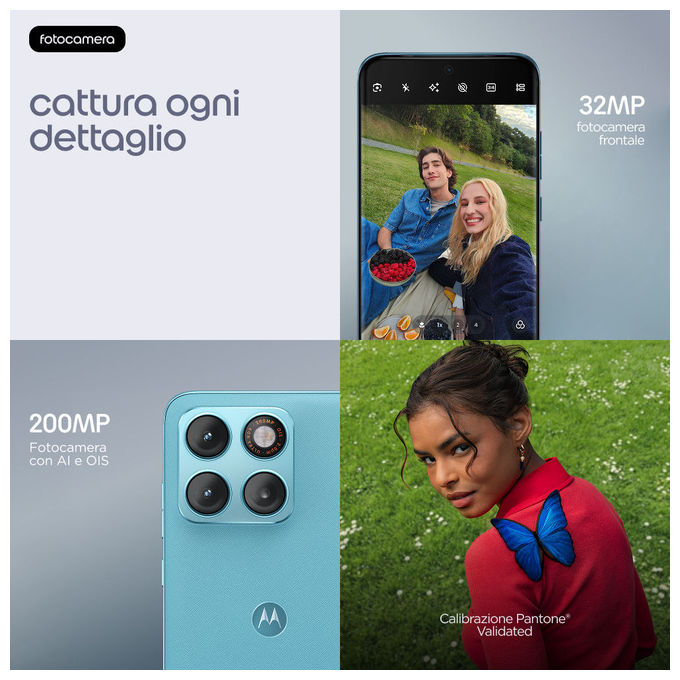 Motorola PBD40010SE edge 70 plus Smartphone 8 GB RAM 256 GB colore Blu
