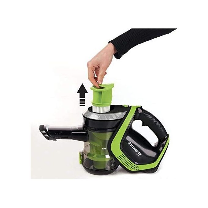 Polti PBEU0113 Forzaspira Slim SR110 Scopa Elettrica Senza Sacco Senza Filo 2 in 1 Capacita' 0,5 Litri Autonomia 50 min Filtro HEPA Verde-Nero