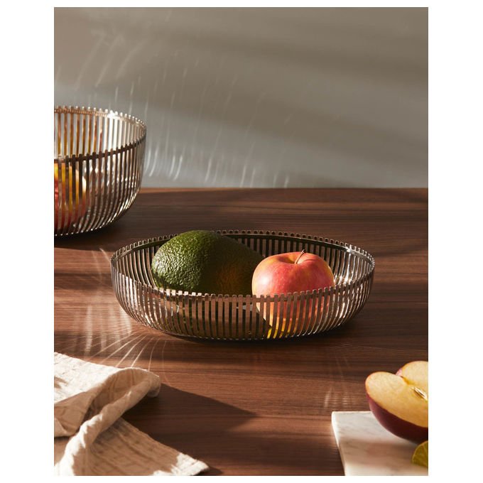 Alessi PCH06-26 Cestino Ovale in Acciaio Inox 18-10 26 cm colore Acciaio