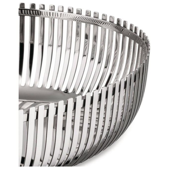Alessi PCH06-26 Cestino Ovale in Acciaio Inox 18-10 26 cm colore Acciaio