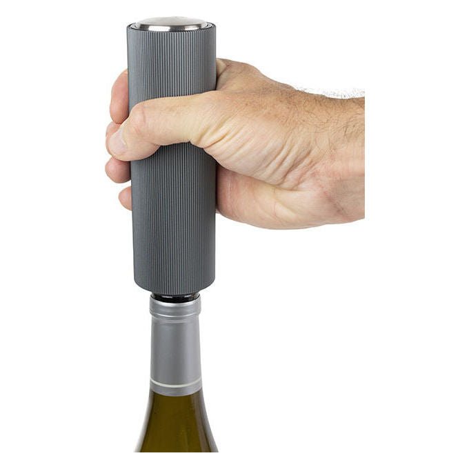 Peugeot PG-210908 Preserve Pompa Elettrica Sottovuoto per Vini Aperti in Alluminio Automatica ed Ergonomica colore Antracite-Silver