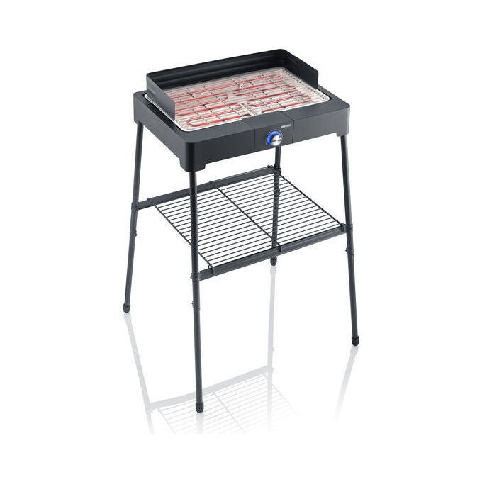 Severin PG8566 Grill Elettrico 2200 W Termostato Regolabile Piastra in Acciaio Inox colore Nero