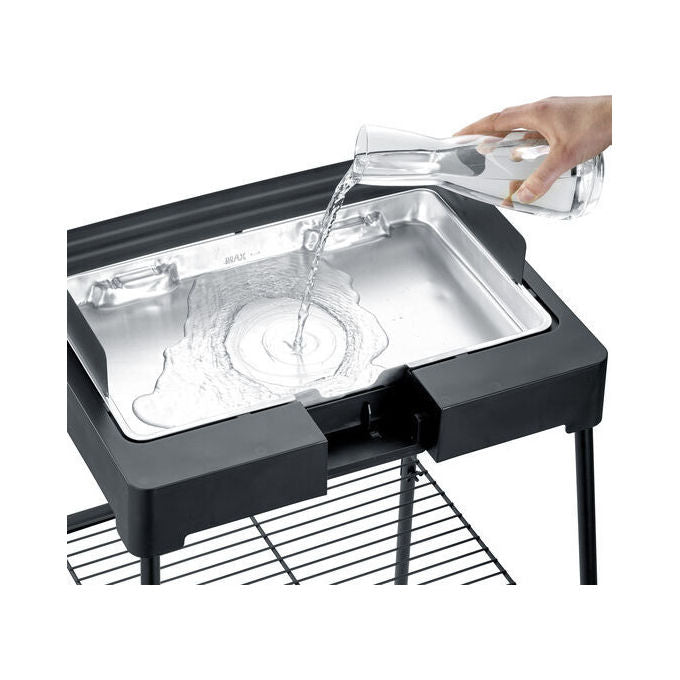 Severin PG8566 Grill Elettrico 2200 W Termostato Regolabile Piastra in Acciaio Inox colore Nero