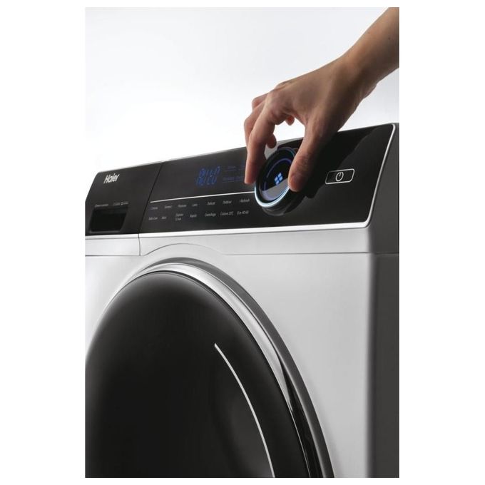 Haier HW80-B14979 I-Pro Series 7 Lavatrice Slim Frontale 8 Kg 1400 rpm Classe A Direct Motion Vapore (85x59.5x46 cm) colore Bianco