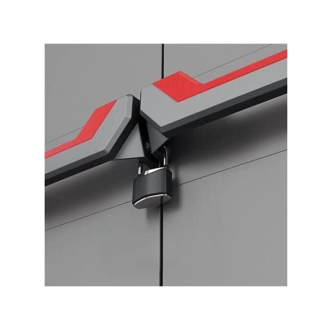 Keter Armadio Portascope Basic Resistente al Gelo con 3 Ripiani Regolabili 68X39X173 Cm per Esterno in Resina Grigia