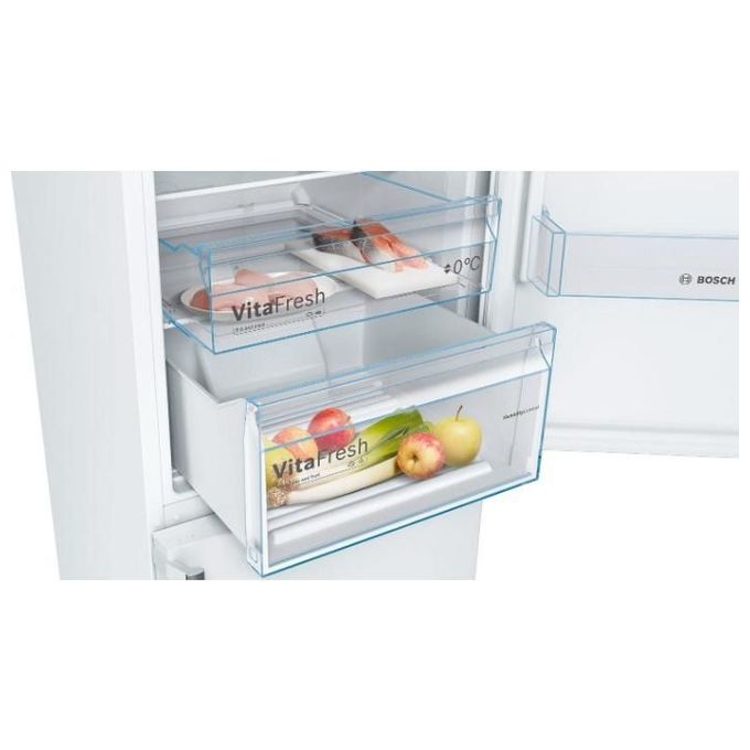 Bosch KGN39VWEQ - Serie 4 - Frigorifero Combinato 368 L, 203 cm, Classe E, 39 dB, Total No Frost, Multi Airflow, Bianco