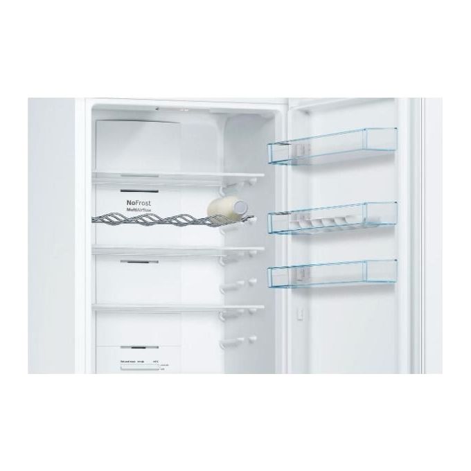 Bosch KGN39VWEQ - Serie 4 - Frigorifero Combinato 368 L, 203 cm, Classe E, 39 dB, Total No Frost, Multi Airflow, Bianco