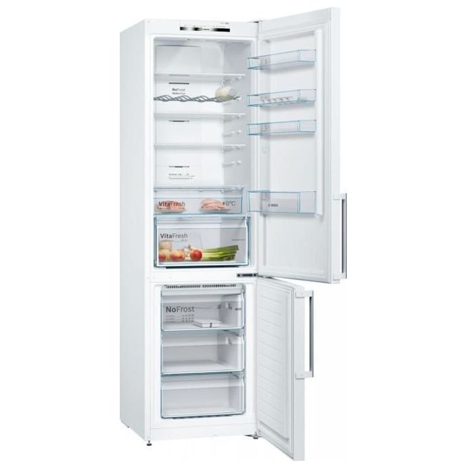Bosch KGN39VWEQ - Serie 4 - Frigorifero Combinato 368 L, 203 cm, Classe E, 39 dB, Total No Frost, Multi Airflow, Bianco