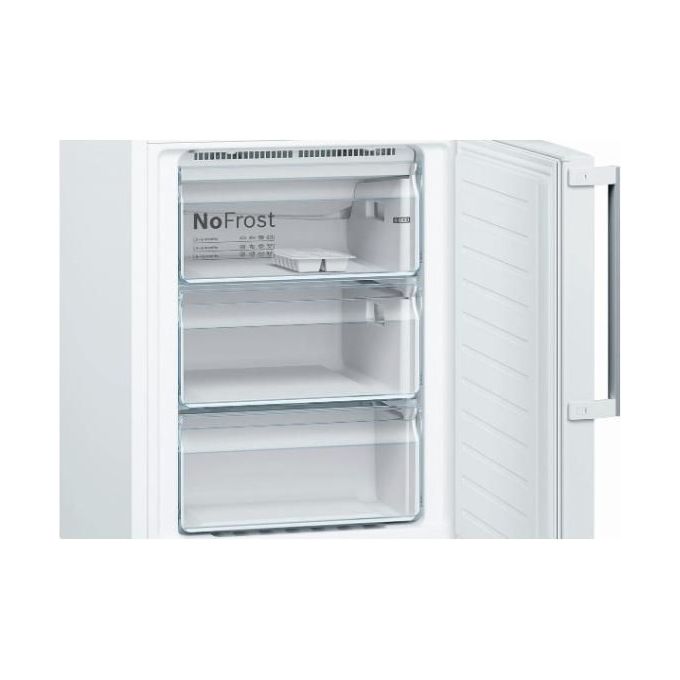 Bosch KGN39VWEQ - Serie 4 - Frigorifero Combinato 368 L, 203 cm, Classe E, 39 dB, Total No Frost, Multi Airflow, Bianco