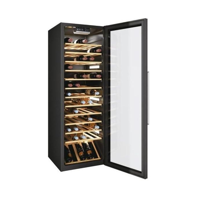 Candy CWC 200 EELW-N Vino Cantina 81 Bottiglie Classe energetica A 12 ripiani in Legno + 1 wine rack Wifi 146 cm Nero