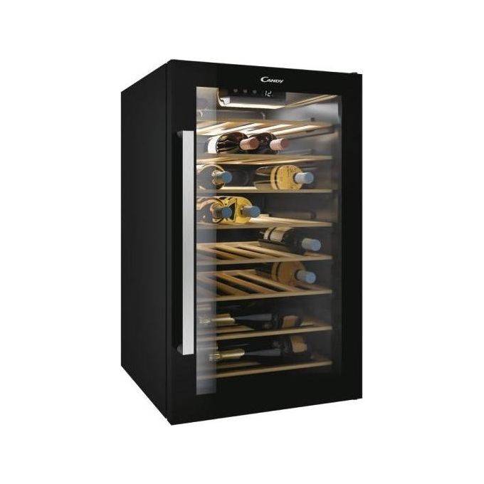 Candy CWC 154 EEL-N Vino Cantina 41 Bottiglie Classe energetica G (A) 6 ripiani in Legno + 1 wine rack Wifi 85 cm Nero