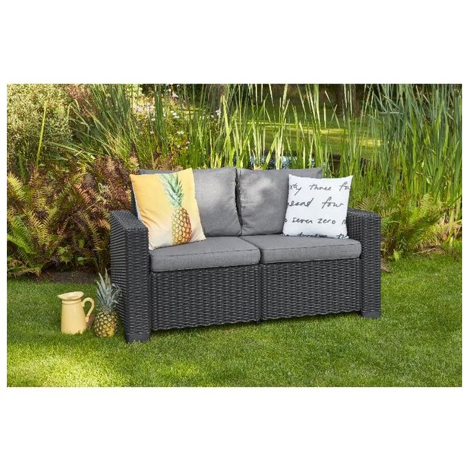 Keter California Sofa 2 Posti Con Cuscini Grafite