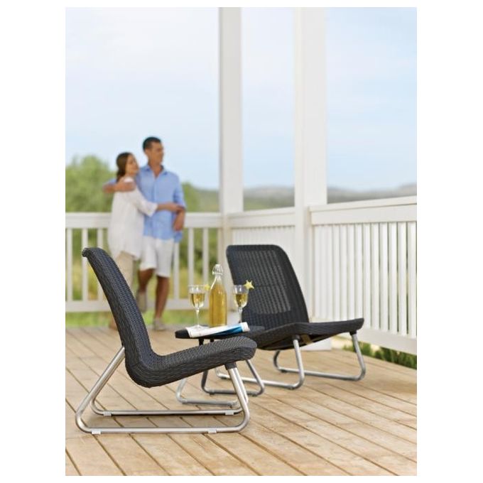 Keter Set Mobili Da Giardino Rio Patio Set Grafite