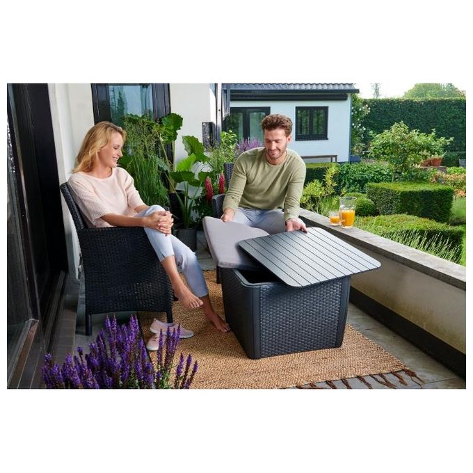 Keter Set Mobili Da Giardino Iowa Grafite