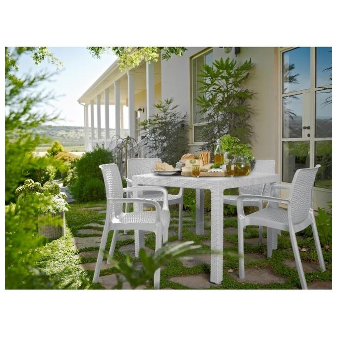 Keter Set 4 Pezzi Sedia Bali Mono Bianco
