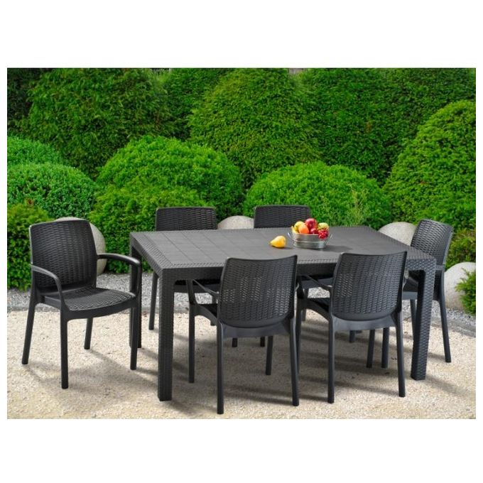 Keter Tavolo Melody  160,5X94,5X74,5H Grafite