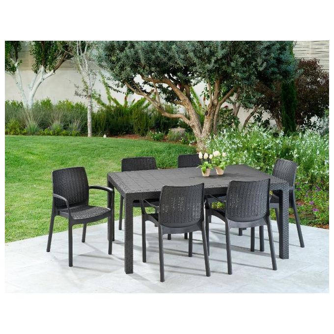 Keter Tavolo Melody  160,5X94,5X74,5H Grafite