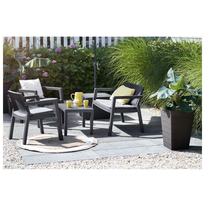 Keter Set Salottino Da Giardino Emily Grafite