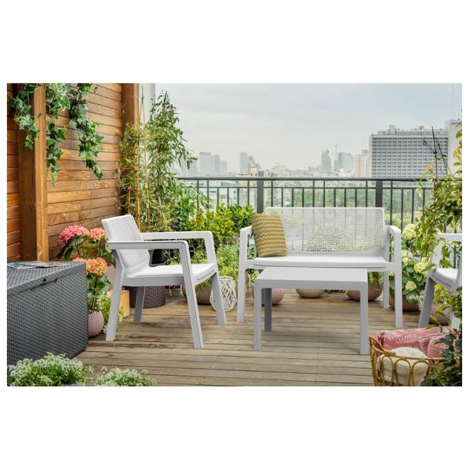Keter Set Salottino Da Giardino Emily Bianco