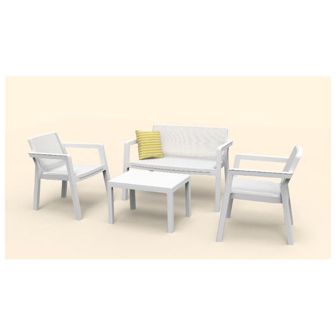 Keter Set Salottino Da Giardino Emily Bianco