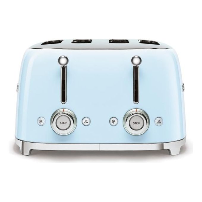 Smeg TSF03PBEU Estetica 50's Style Tostapane 4 Fette 6 Livelli di Doratura Azzurro
