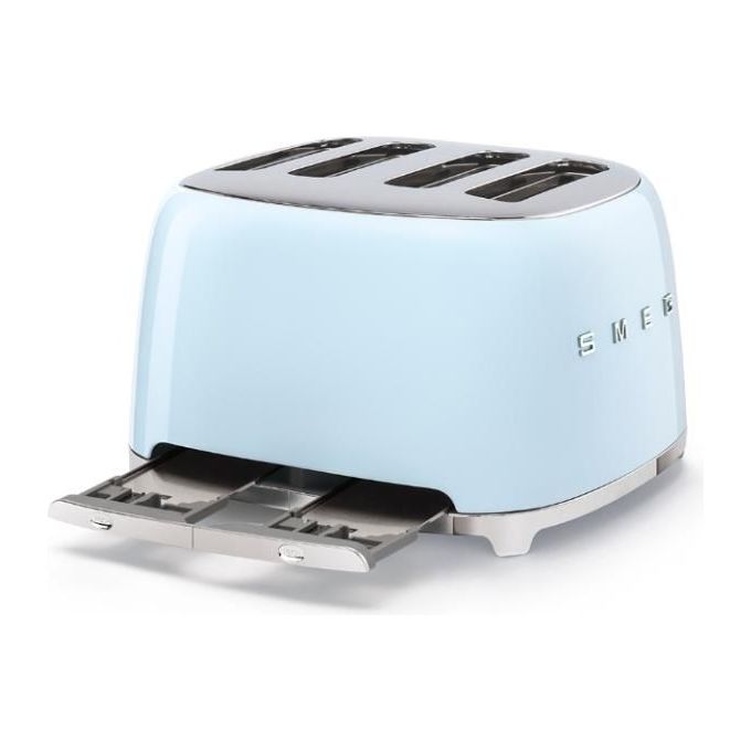 Smeg TSF03PBEU Estetica 50's Style Tostapane 4 Fette 6 Livelli di Doratura Azzurro