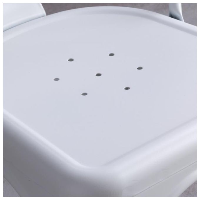 Set 4 Sedie Victoria in Metallo 53X45Cm-H84Cm Bianco