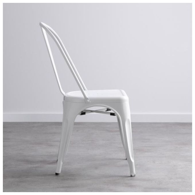 Set 4 Sedie Victoria in Metallo 53X45Cm-H84Cm Bianco