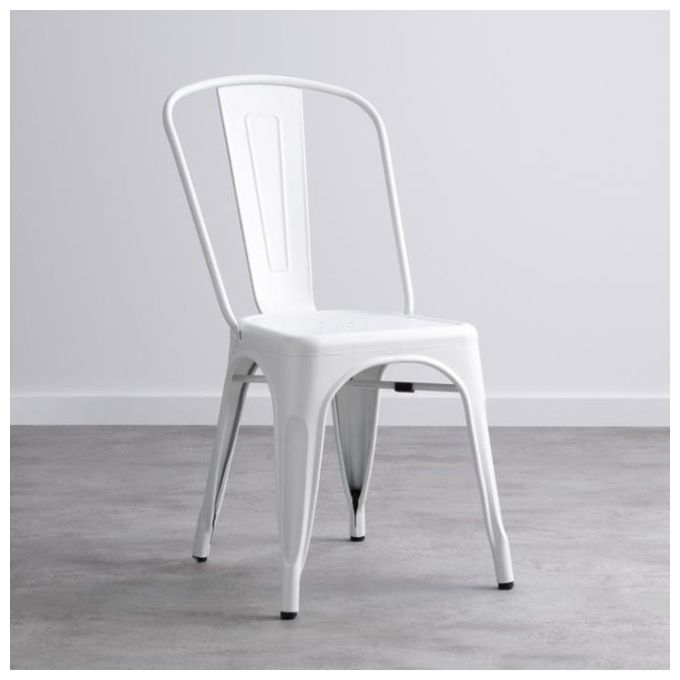 Set 4 Sedie Victoria in Metallo 53X45Cm-H84Cm Bianco