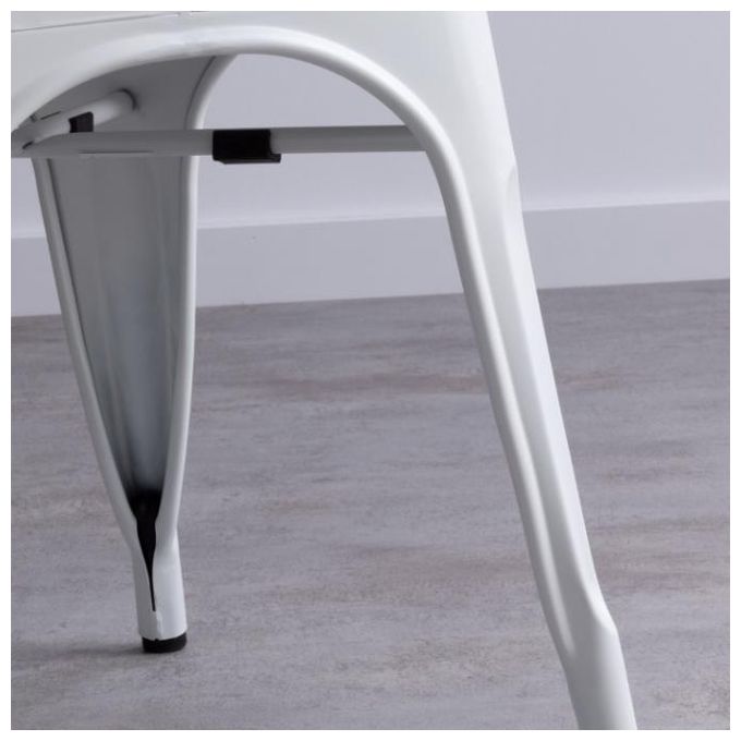 Set 4 Sedie Victoria in Metallo 53X45Cm-H84Cm Bianco