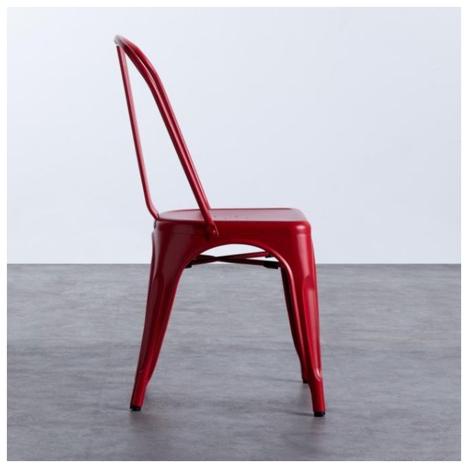 Set 4 Sedie Victoria in Metallo 53X45Cm-H84Cm Rosso