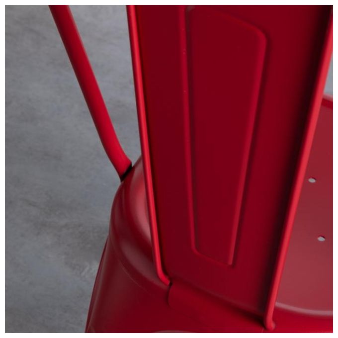 Set 4 Sedie Victoria in Metallo 53X45Cm-H84Cm Rosso