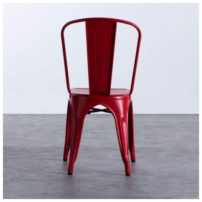 Set 4 Sedie Victoria in Metallo 53X45Cm-H84Cm Rosso
