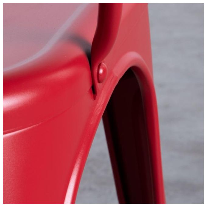 Set 4 Sedie Victoria in Metallo 53X45Cm-H84Cm Rosso