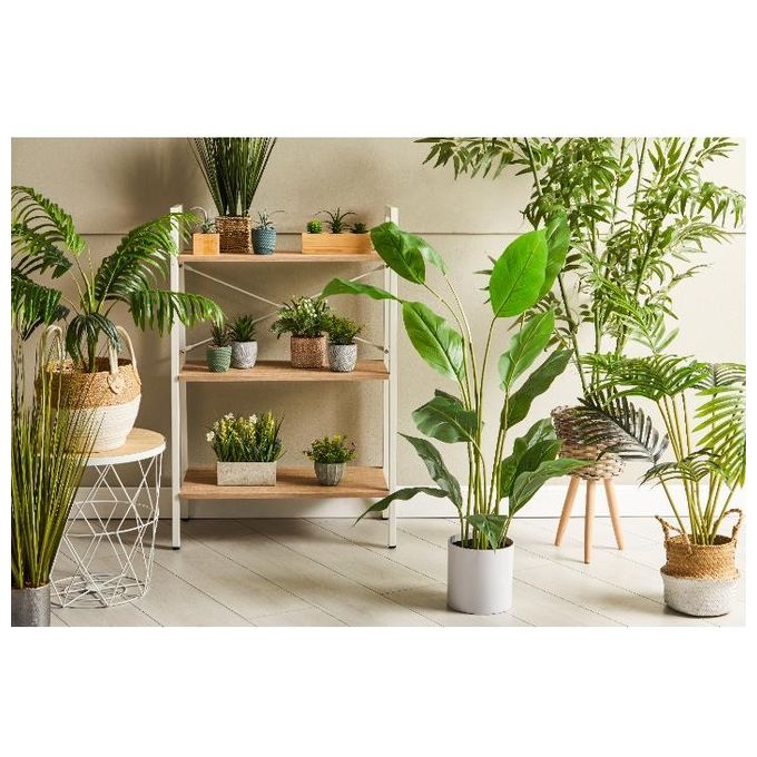 Libreria Lilas 3 Scaffali in Legno Truciolato 64x34cm-H97cm Bianco-Naturale