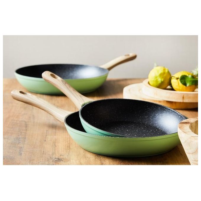 Set 2 Padelle Miss Natural 26 e 30 cm in Alluminio Induzione Manico Soft Touch